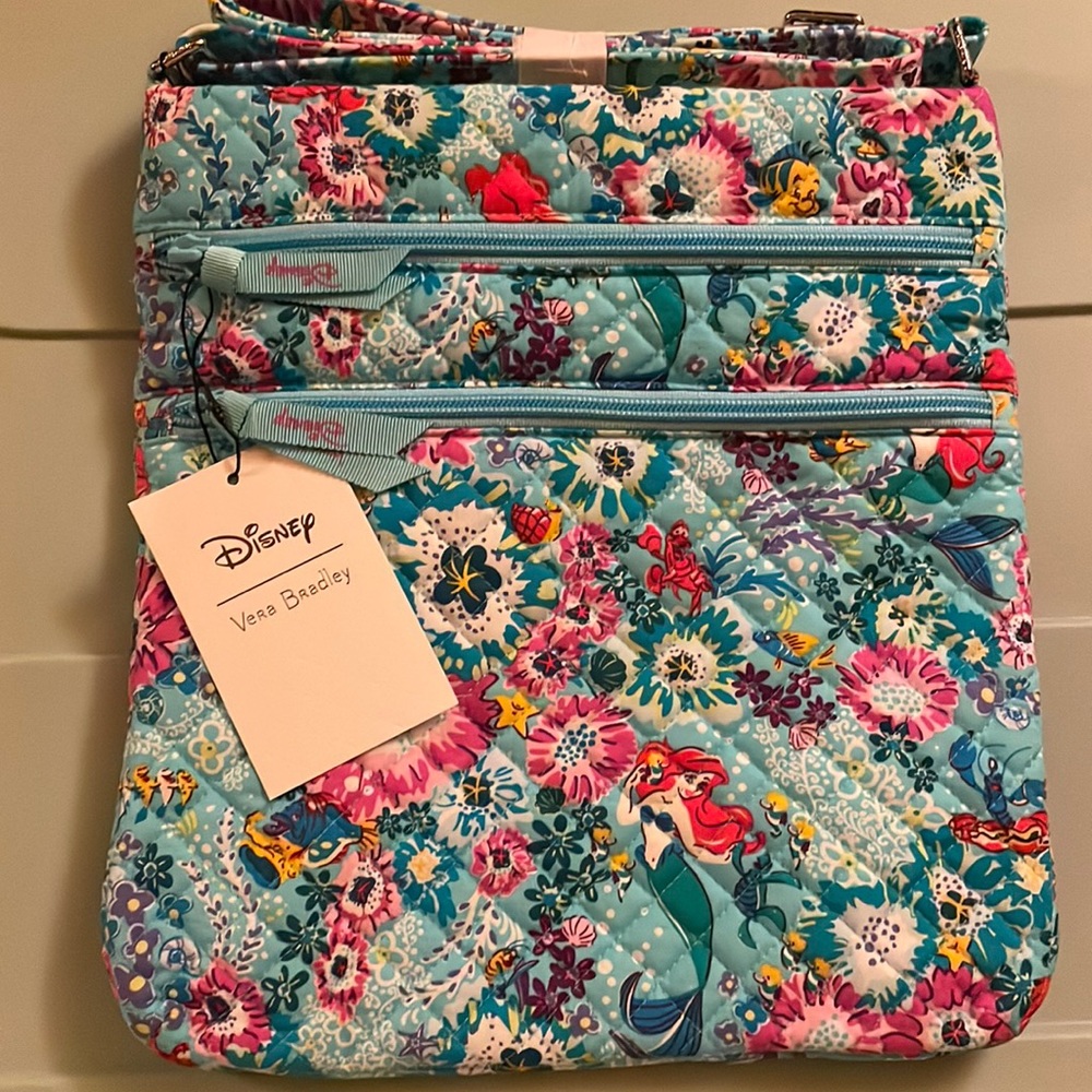 Vera Bradley Disney Little Mermaid Triple Zip Hipster